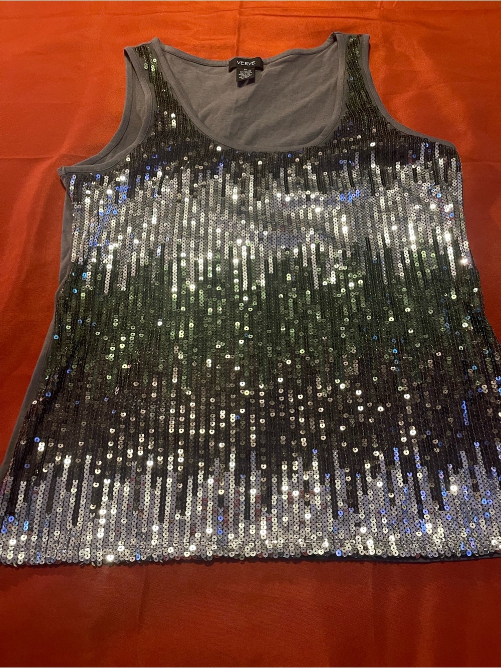 Silver Sequin Tank Top Ready for Holiday Season